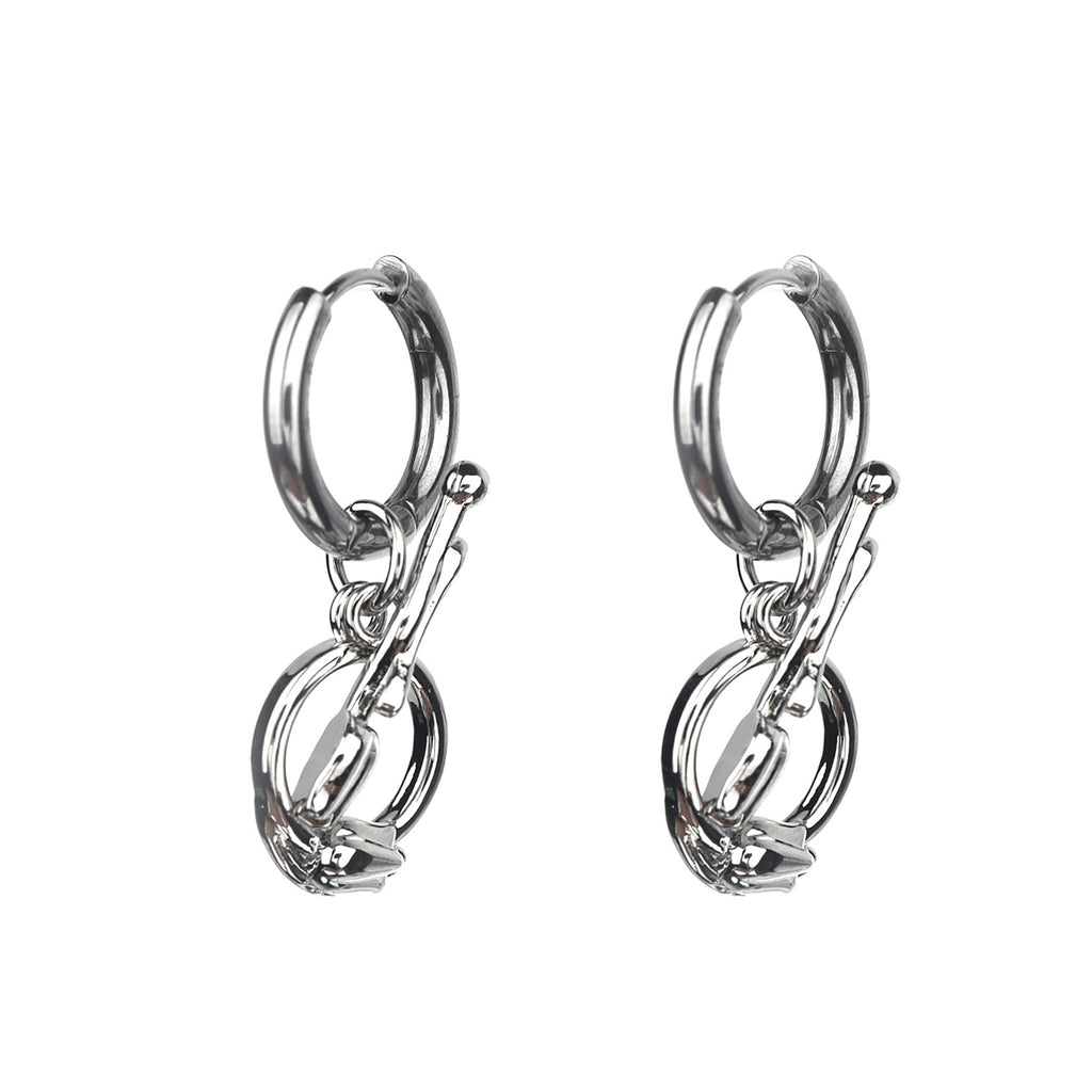 Tulip Pendant Stainless Steel Earrings