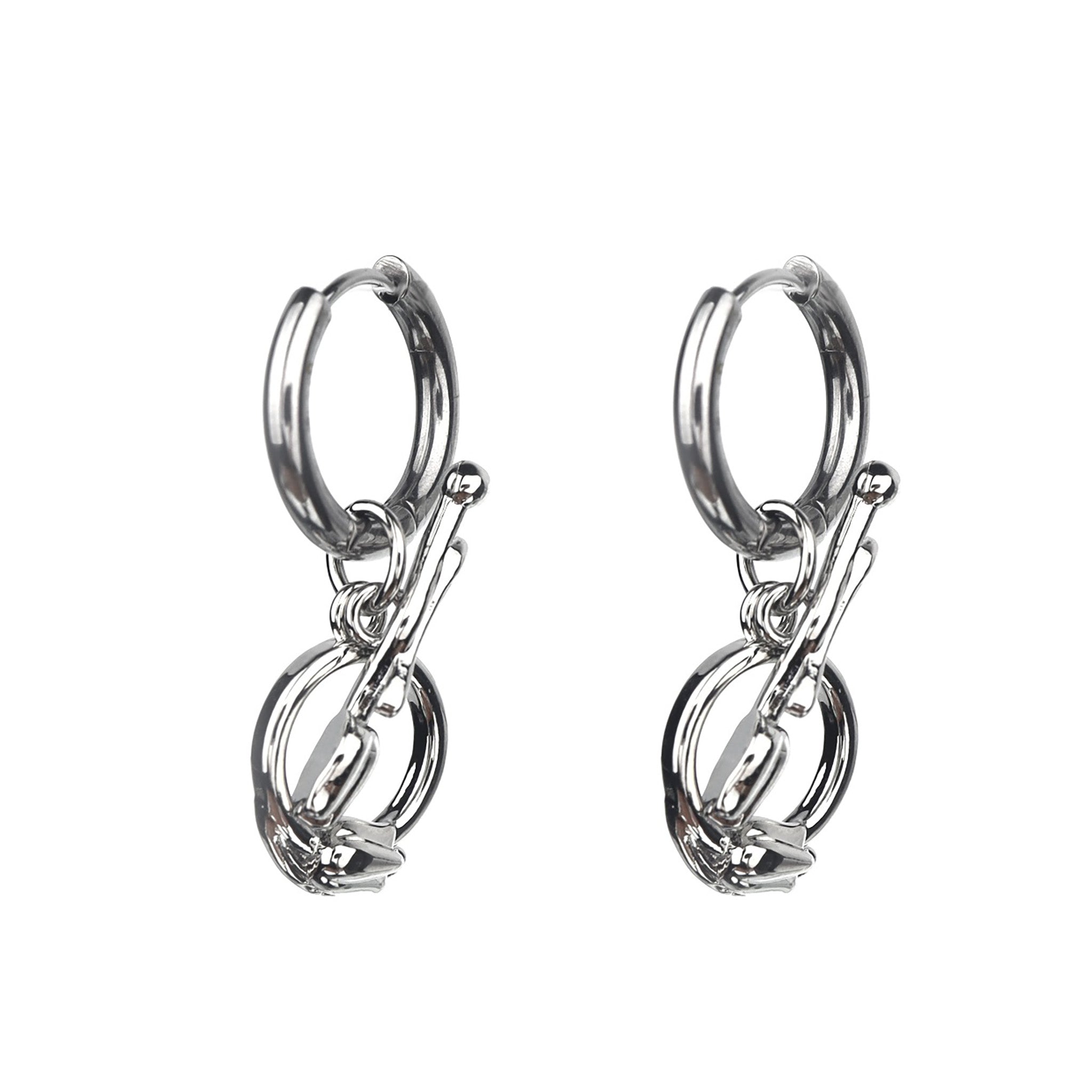 Tulip Pendant Stainless Steel Earrings