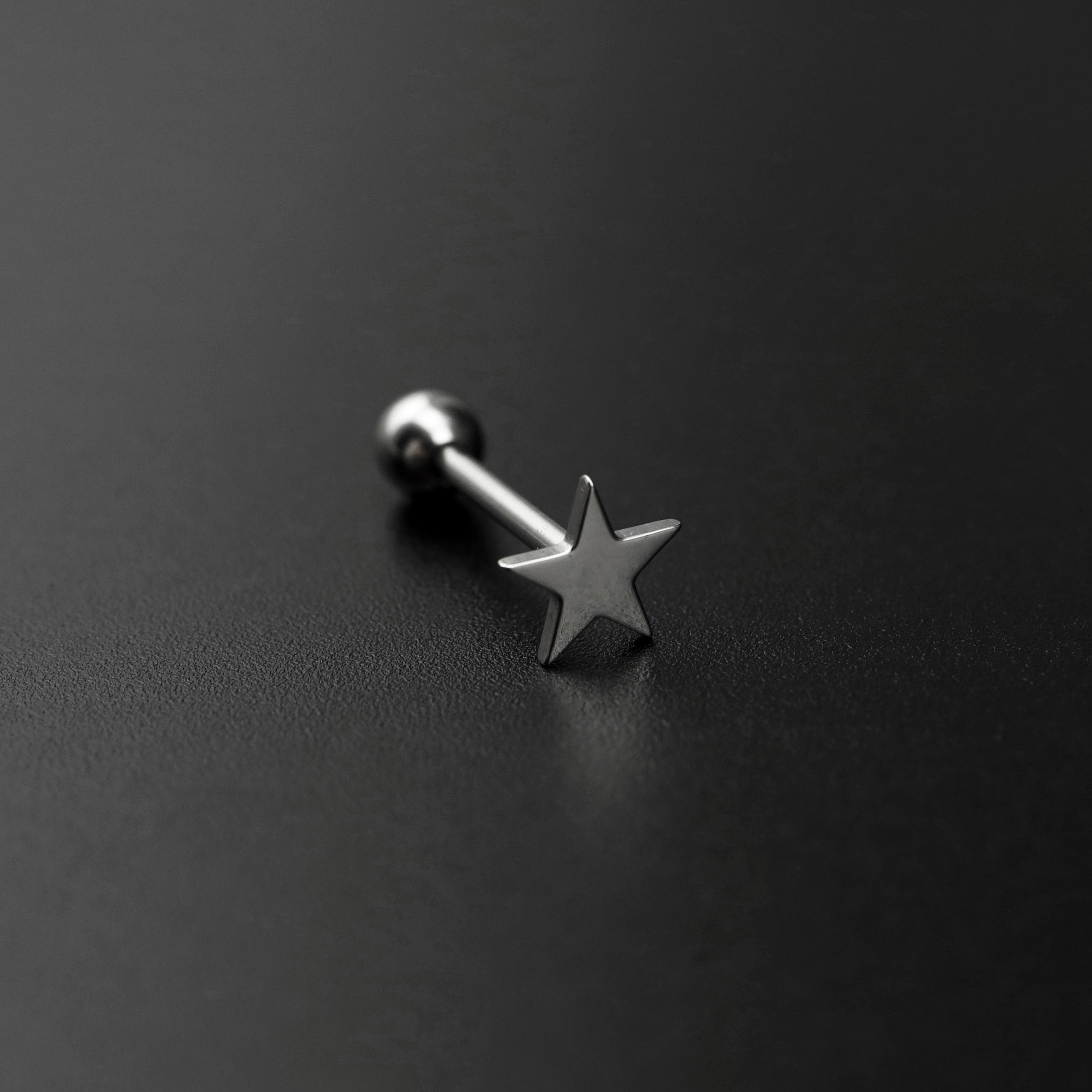 Star stainless steel Tongue Stud