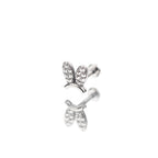 CZ Bunny Ear Stainless Steel Ear Studs