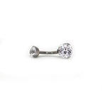 High Shine CZ Titanium Belly Ring