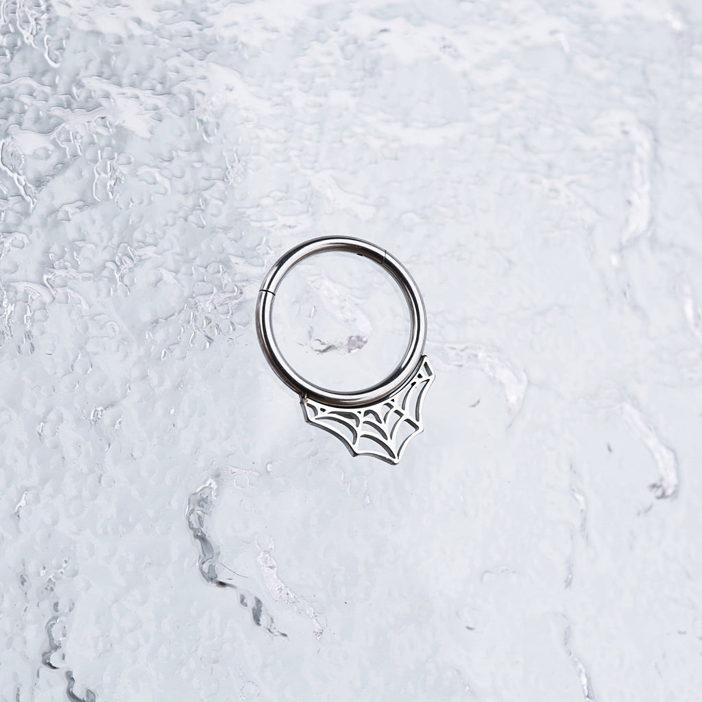 16G Cobweb Septum Stainless Steel Ring