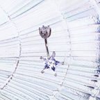 Pentagram CZ S925 Sterling Silver Belly Ring