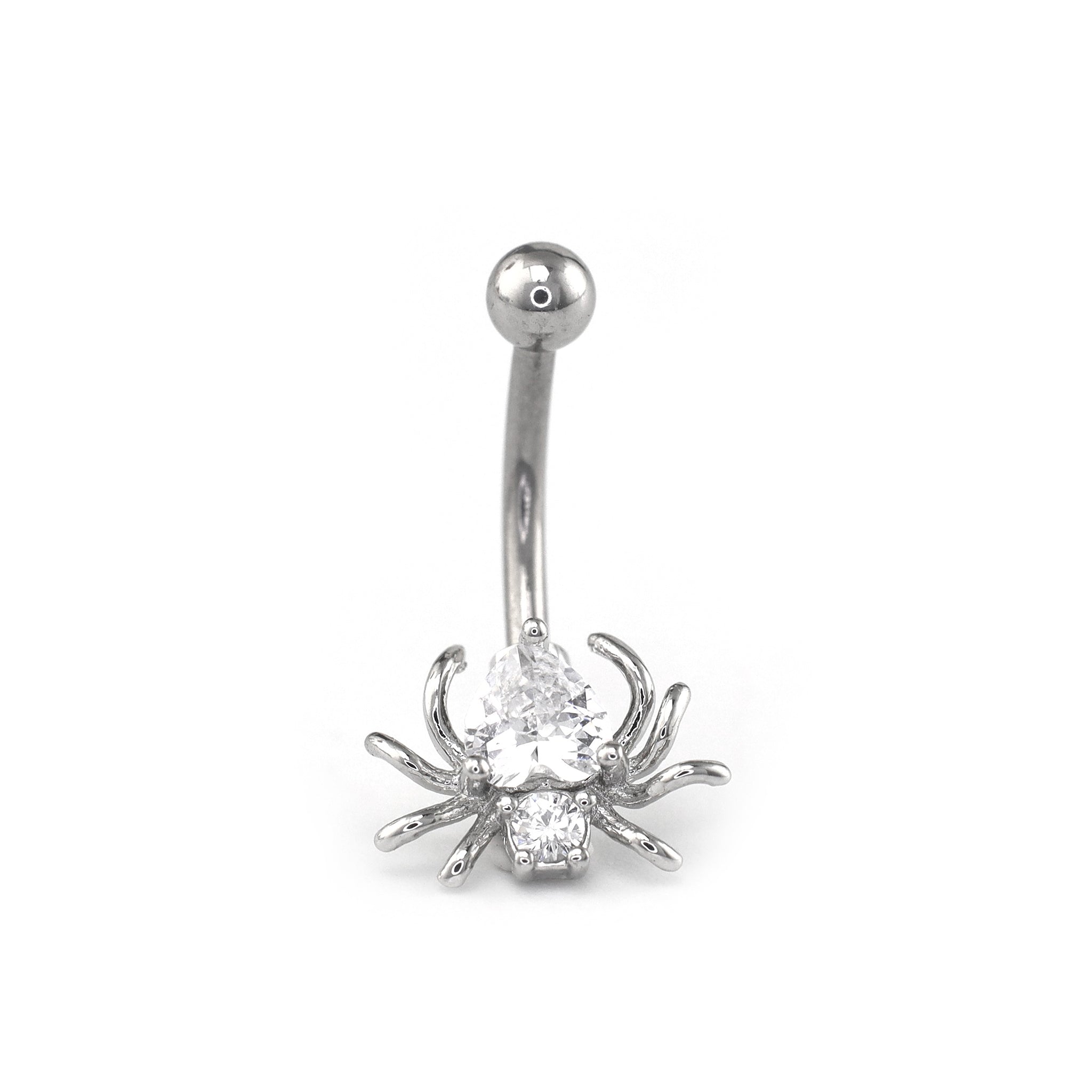 CZ Spider Stainless Steel Rook Jewelry