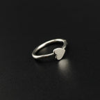 Heart Sterling Silver stainless steel Segment Hoop