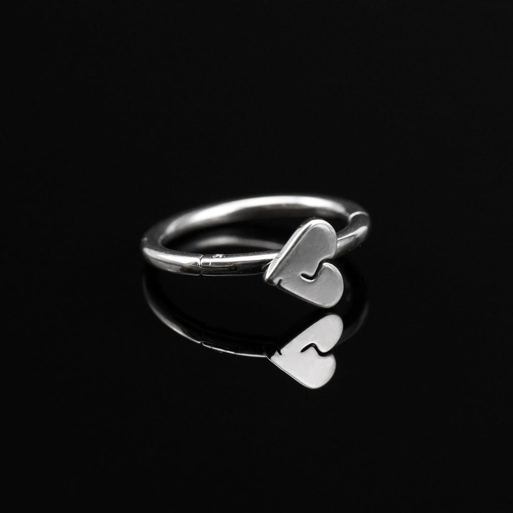 Broken Heart Stainless Steel Segment Hoop