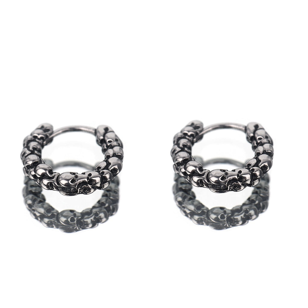 Skull Head Stainless Steel Earrings