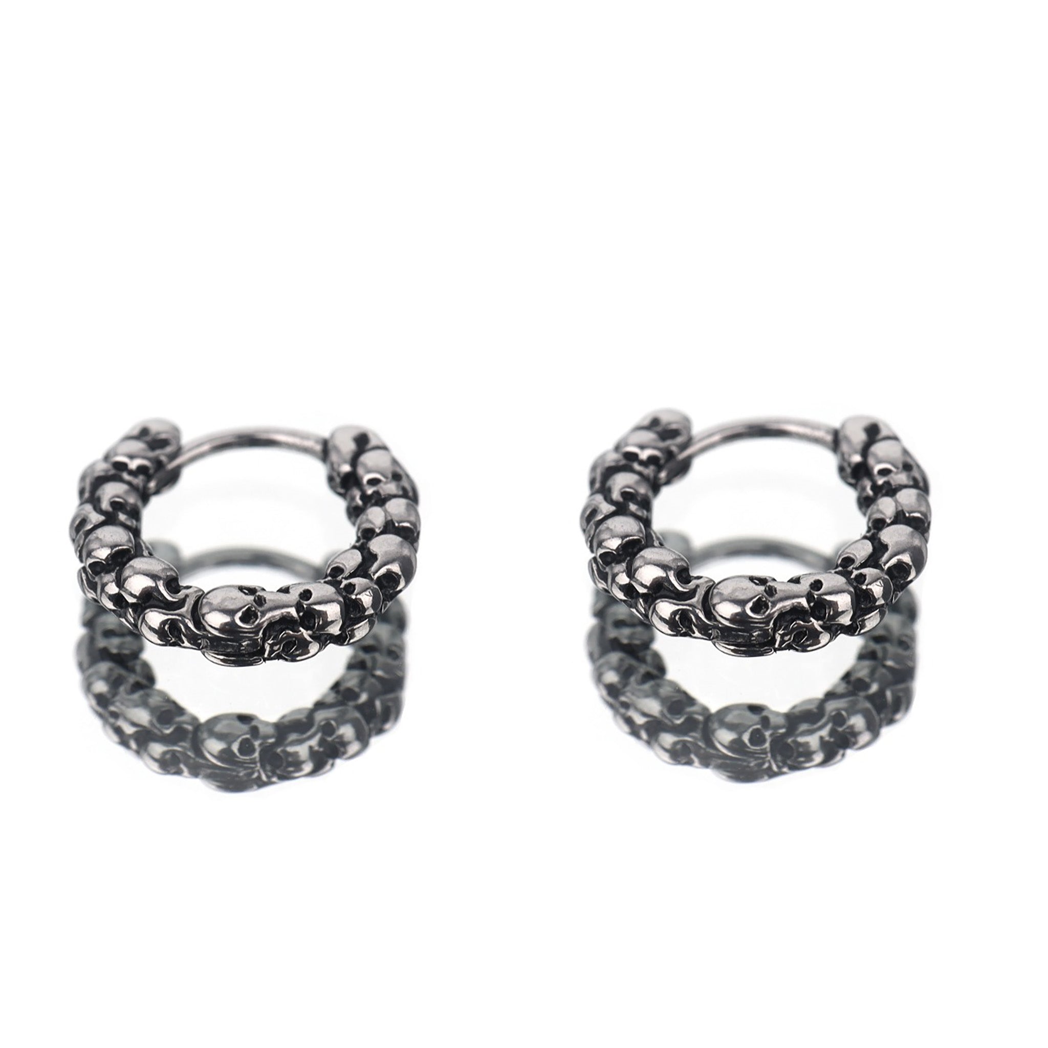 Skull Head Stainless Steel Earrings