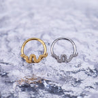 Engraved Serpent stainless steel Segment Ring