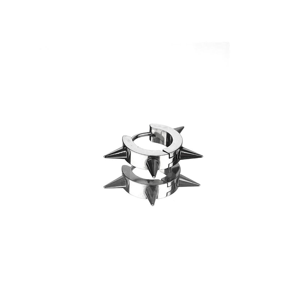 4-Spike Stainless Steel Earrings