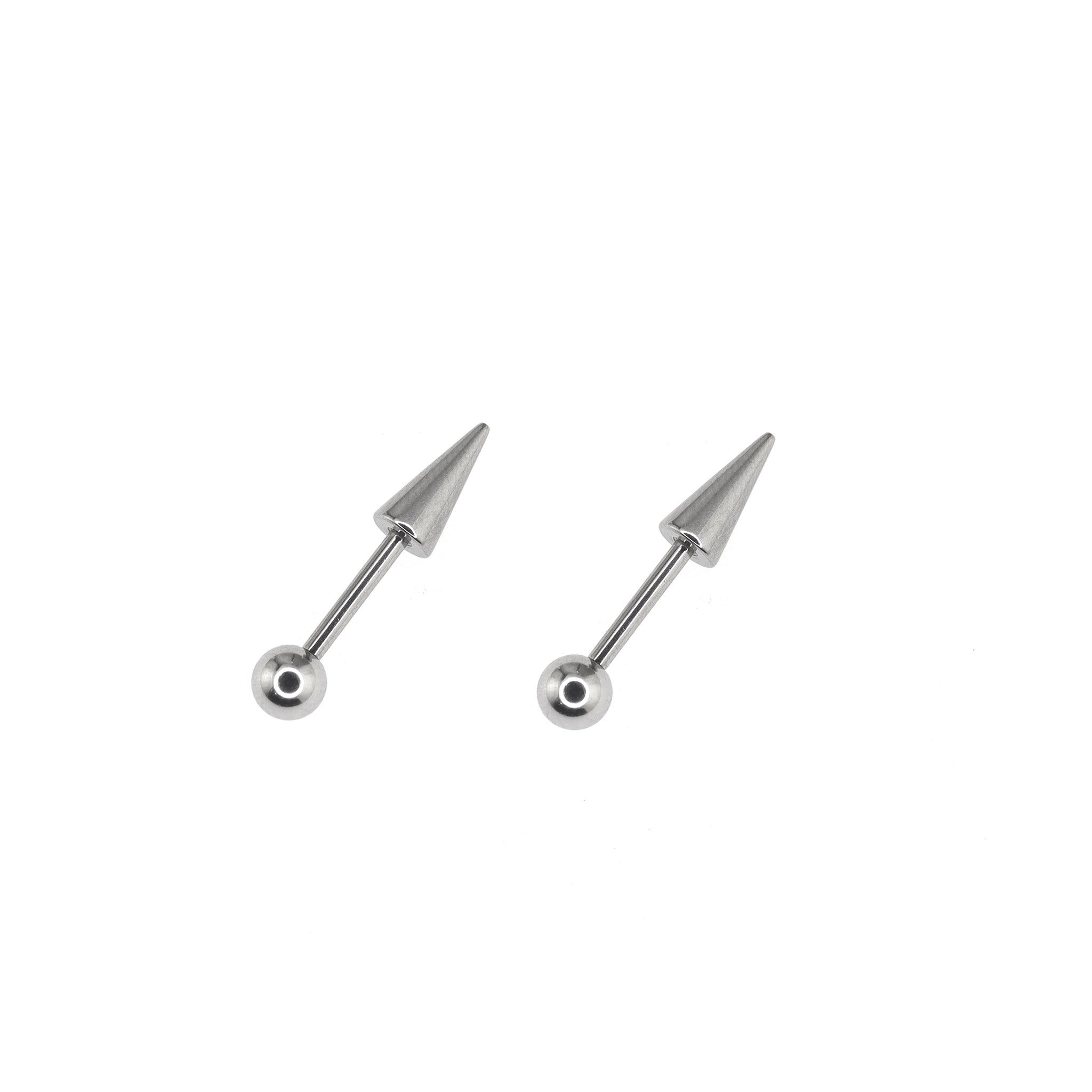 Spike Externally Threaded Stainless Steel Cartilage Stud