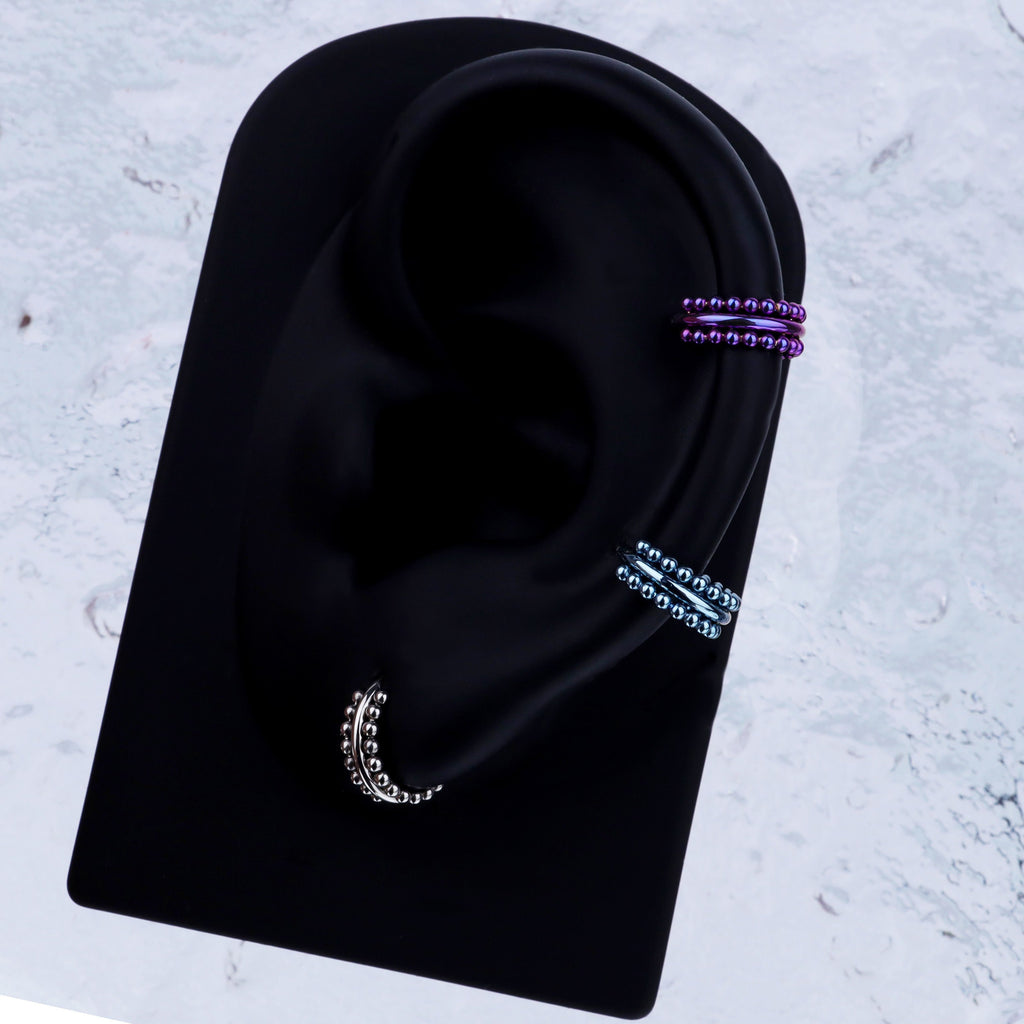 Double Ball Titanium Segment Hoop