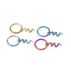 Engraved Serpent Pendant Titanium Segment Hoop