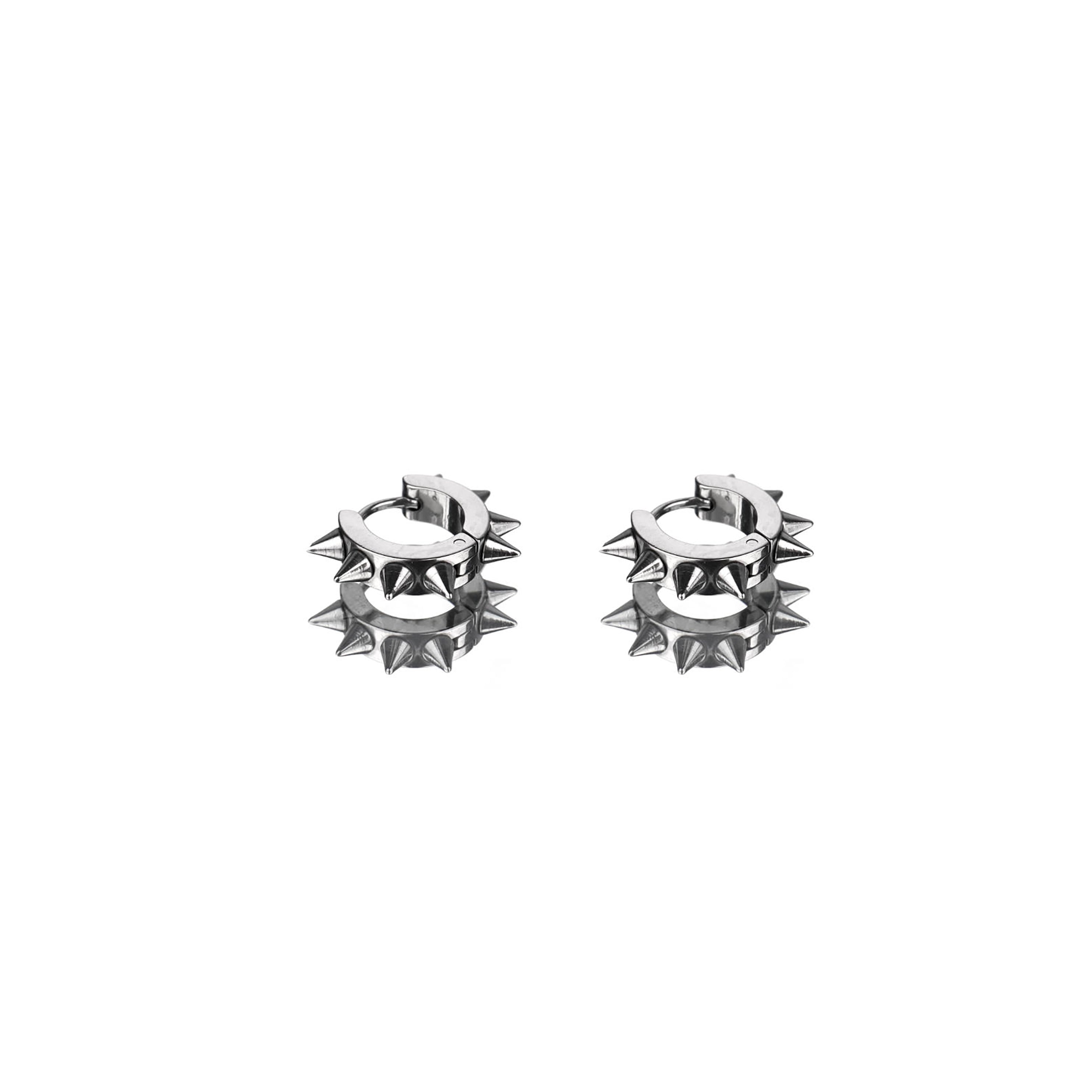 8-Spike Stud Stainless Steel Earrings