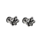 Oil Slick Cross Externally Threaded Stainless Steel Ear Studs