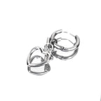 Minimalist Heart Pendant Stainless Steel Earrings