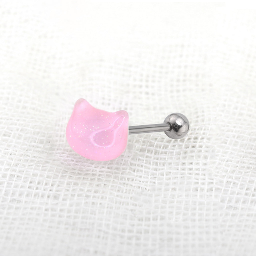 Resin Cat Face tongue nail