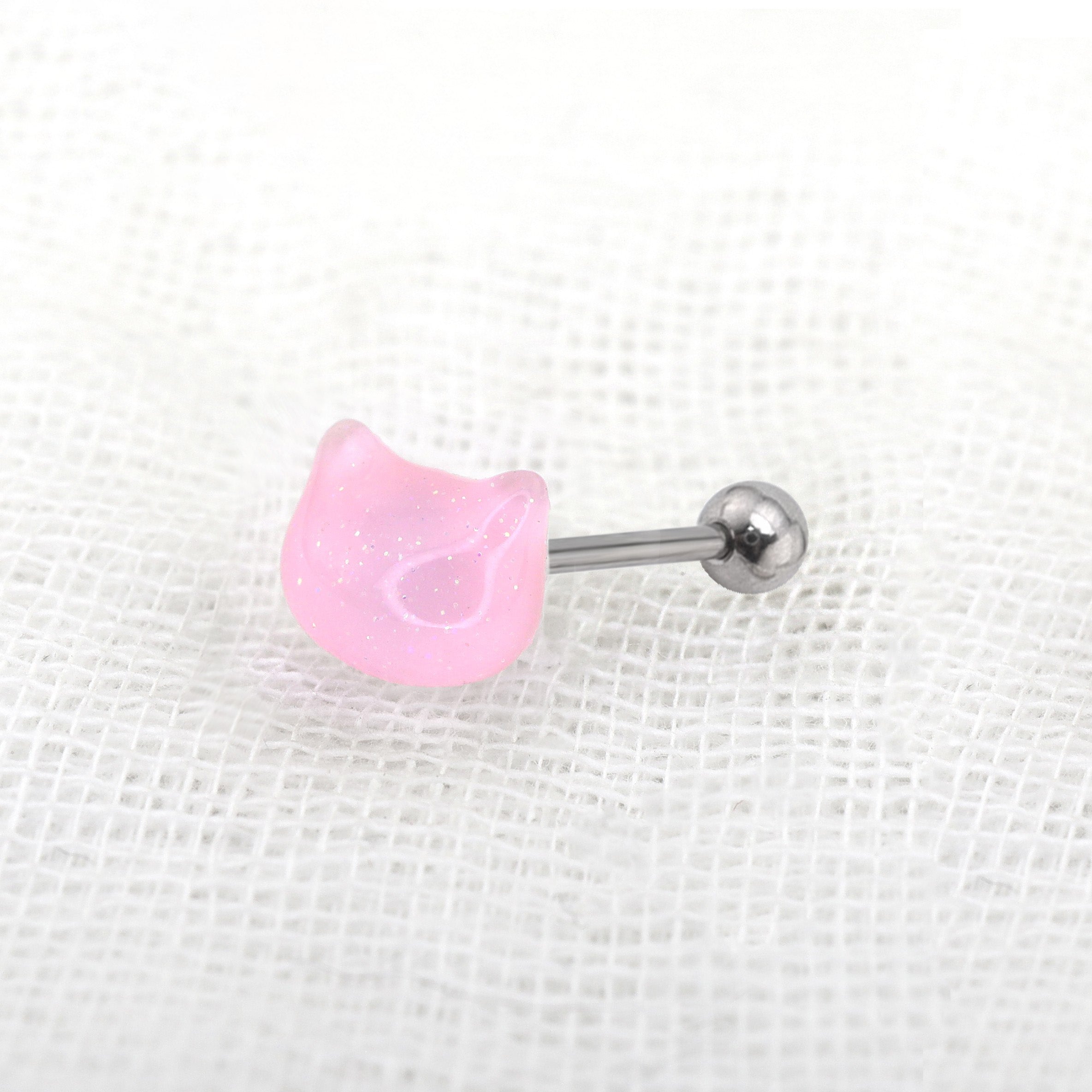 Resin Cat Face tongue nail