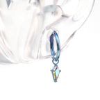 Rhombic CZ Pendant Titanium Segment Hoop