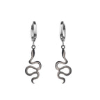 Snake Pendant Stainless Steel Earrings