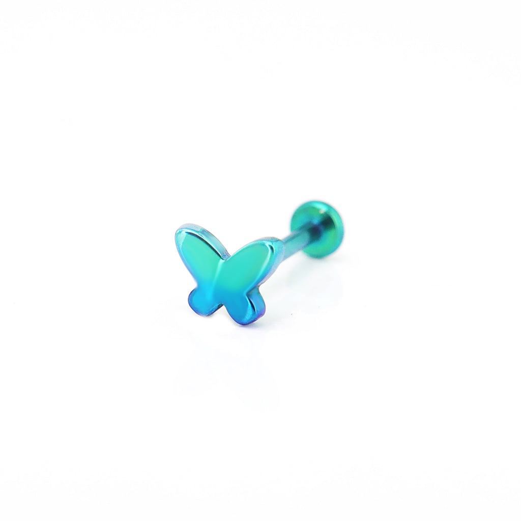 Colorful Gradient Butterfly Titanium - Nose/Ear Stud