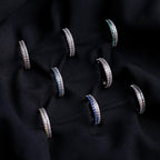 16G Double Layer CZ Titanium Segment Hoop