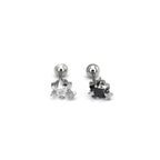 Black & White Multi-CZ Ear Studs