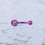 Opal internally threaded Titanium Belly Ring
