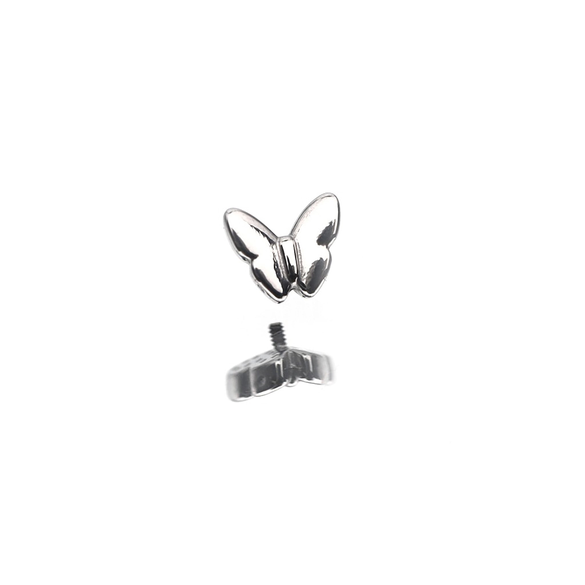 3D Butterfly Internally Threaded Stainless Steel Ear Studs