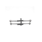 Crystal Cross Stainless Steel Industrial Barbell