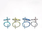 Cross CZ Titanium Clicker Nose Hoop