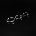 Gothic Cross stainless steel Segment Hoop