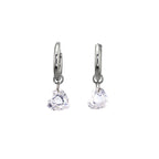 Rainbow Heart CZ Pendant tainless steel Earrings