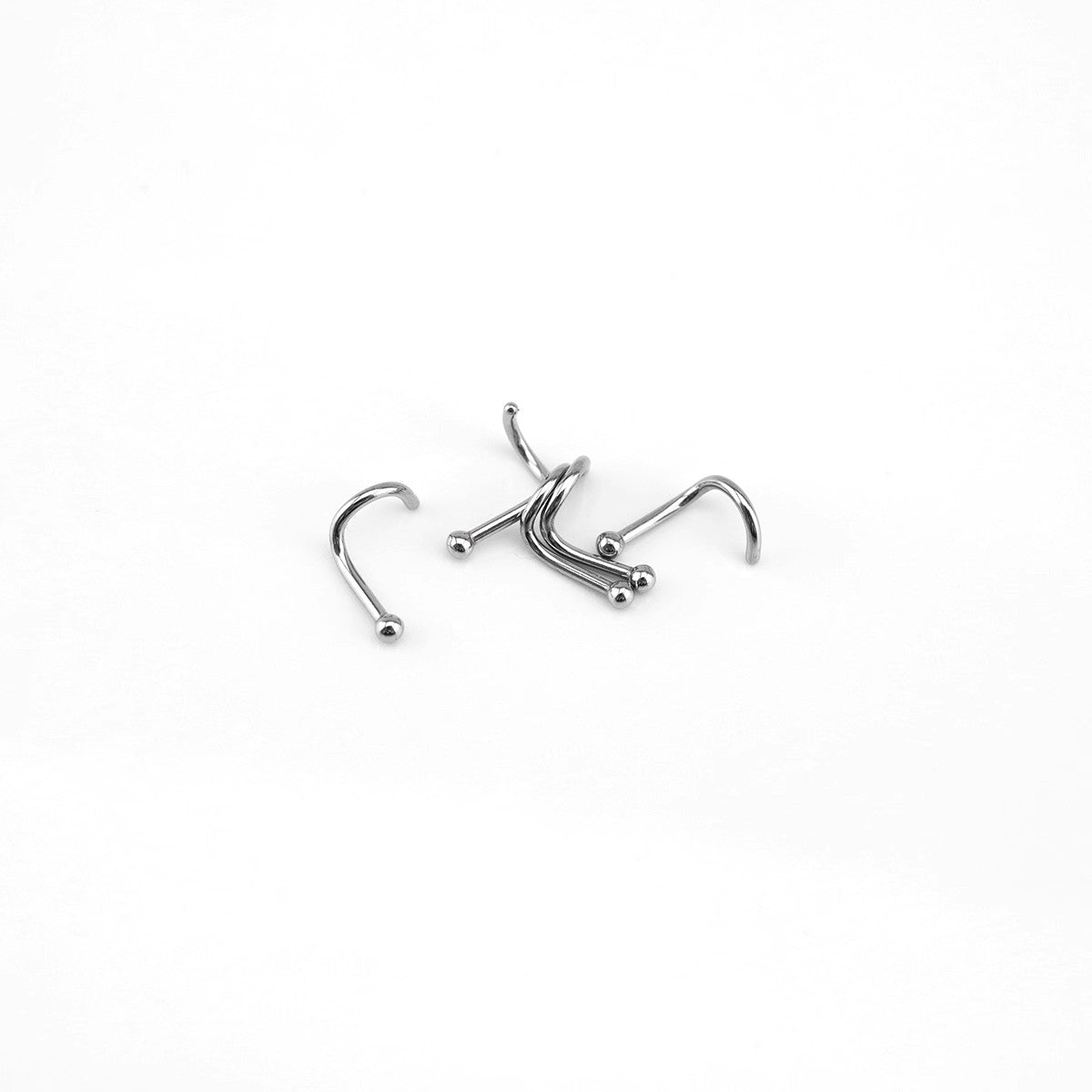 5PCS 20G L-Shape Nose Stud Set