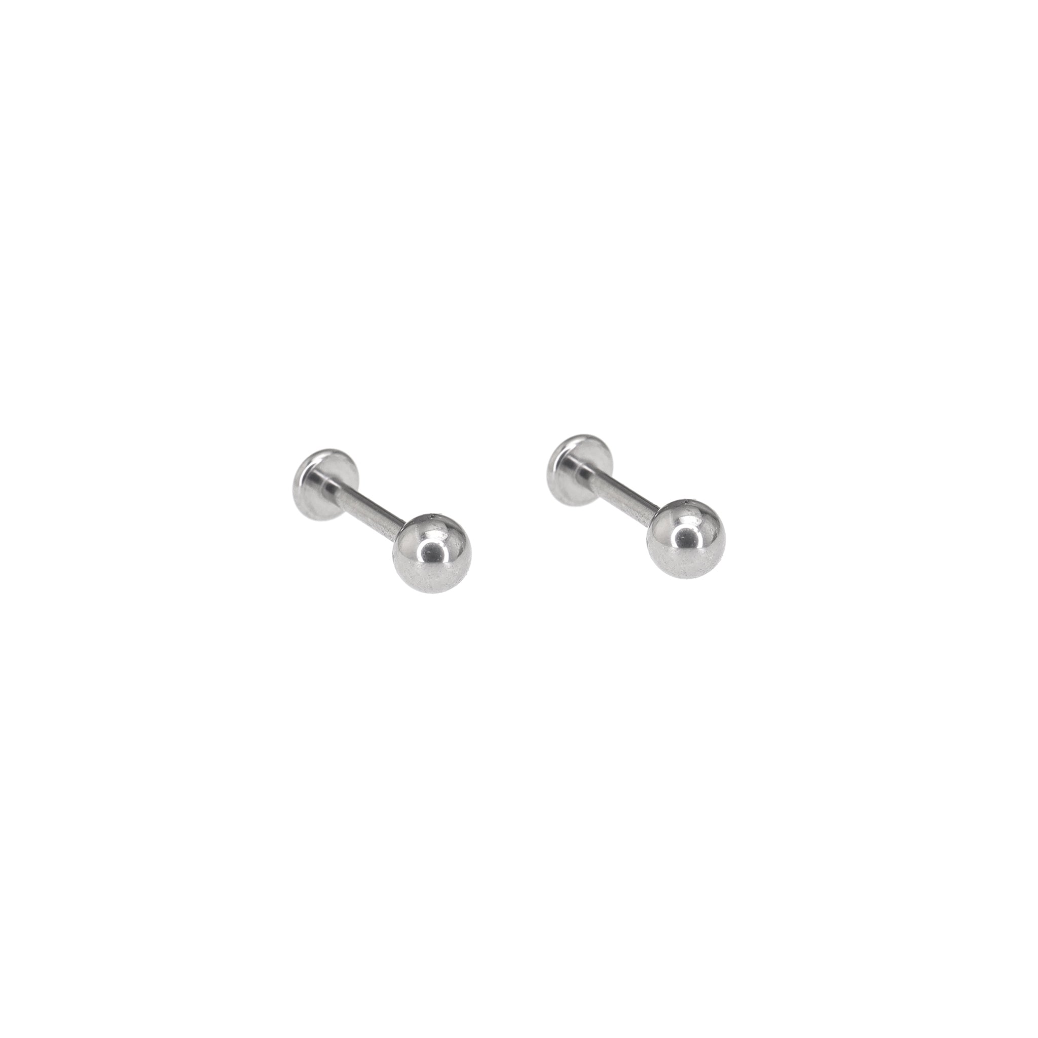 18G Basic Internally Threaded Titanium Labret Stud