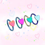 16G Titanium Heart Clicker Ring