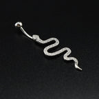 Serpent CZ S925 Sterling Silver Belly Ring