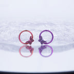 16G Engraved Butterfly Titanium Segment Hoop