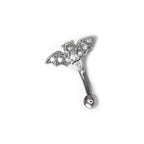 Bat CZ Externally Threaded Stainless Steel EyeBrow Studs
