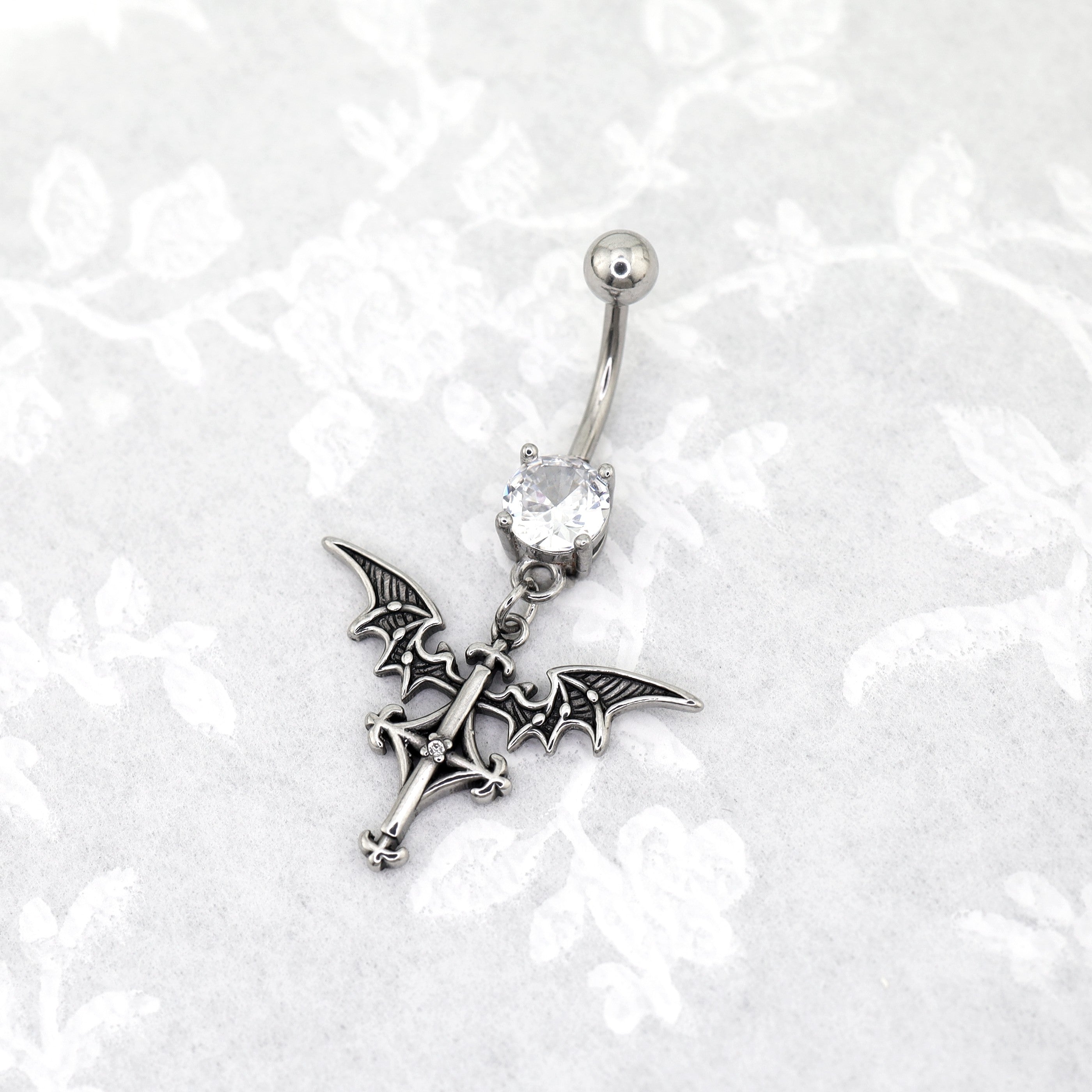 Bat Wing Dangle stainless steel Belly Ring