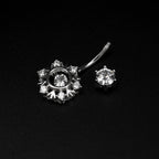 Snowflake CZ S925 Sterling Silver Belly Ring