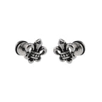 Oil Slick Cross Externally Threaded Stainless Steel Ear Studs