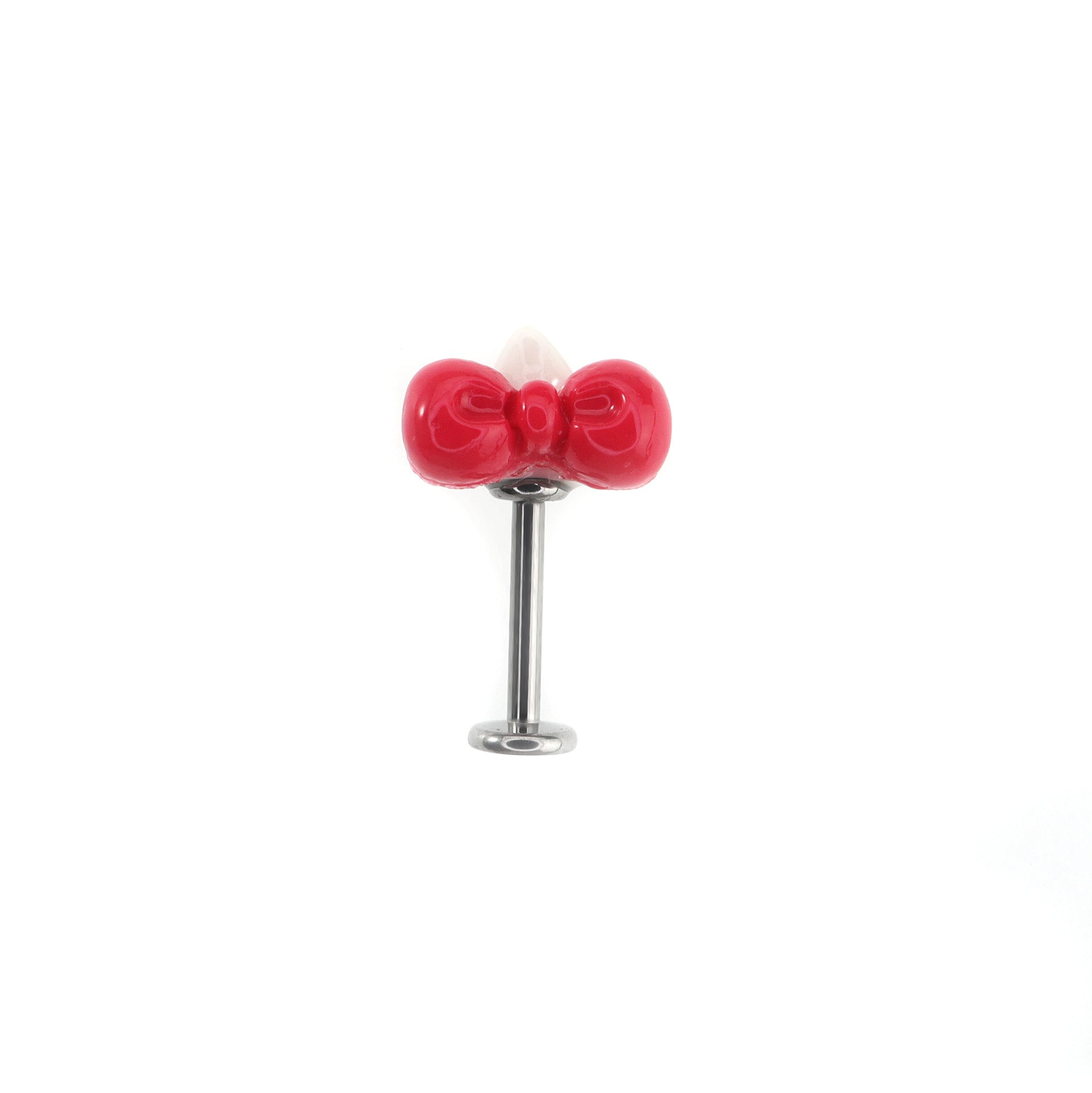 Cute Kitty Bow Titanium Helix Studs