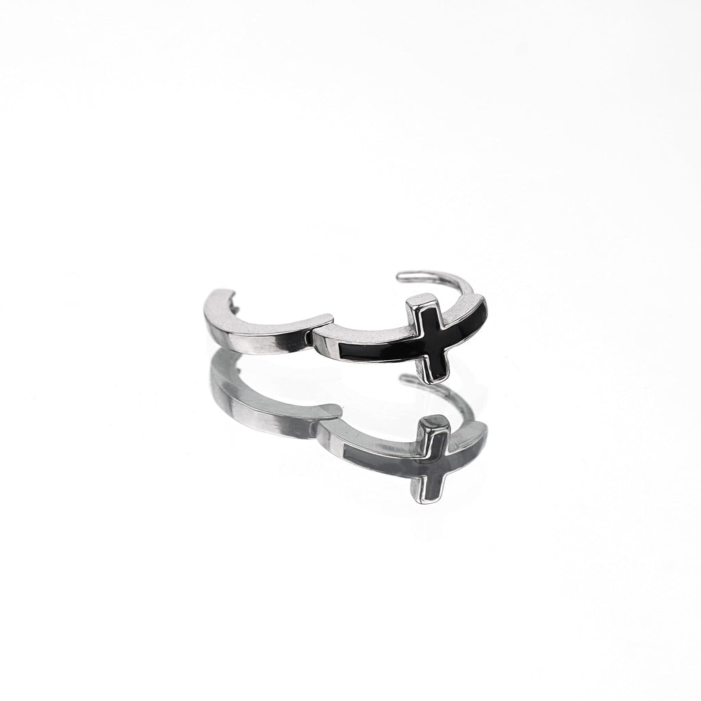 One-Piece Cross Stainless Steel Earrings