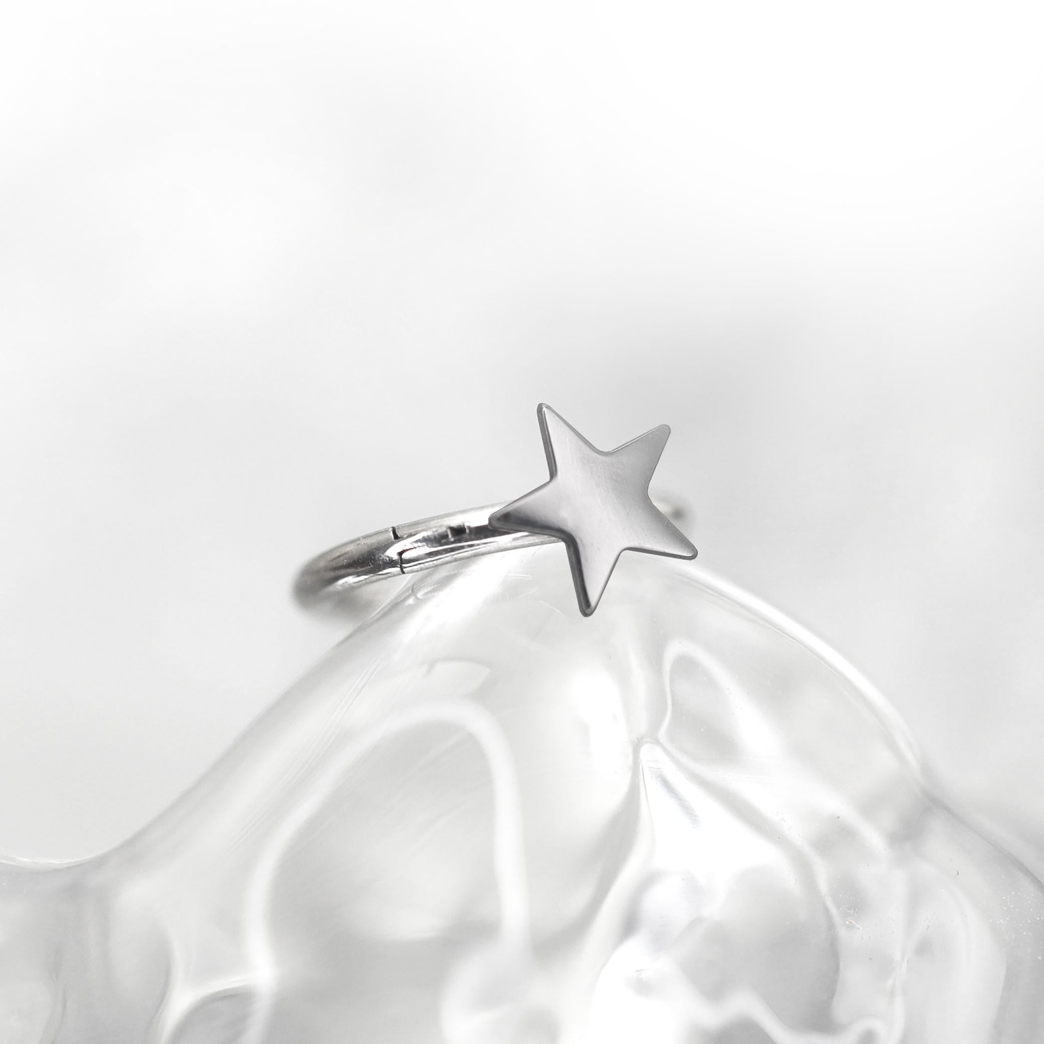 16G Pentagram stainless steel Clicker Hoop