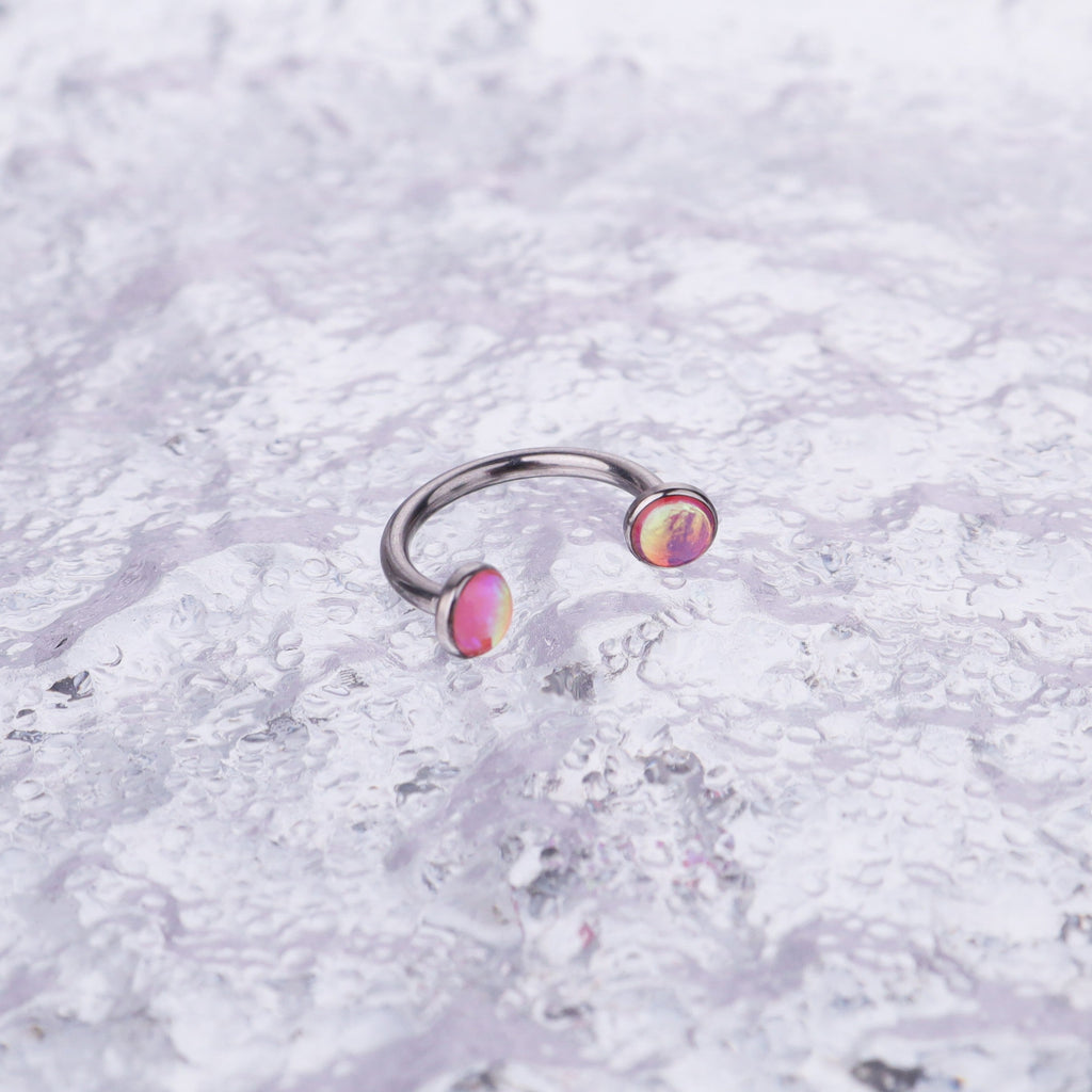 Dreamy Oil Resin Horseshoe Ring