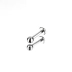 PAIR OF Comfort Fit External Thread Stainless Steel Labret Stud