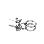 Bondage Cross Pendant Stainless Steel Earrings