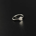 Heart Sterling Silver stainless steel Segment Hoop