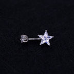 Pentagram CZ S925 Sterling Silver Belly Ring